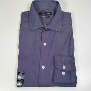 Tommy Hilfiger Men's Flex Slim Stretch Dress Shirt, Peacoat 15 34/35 $85